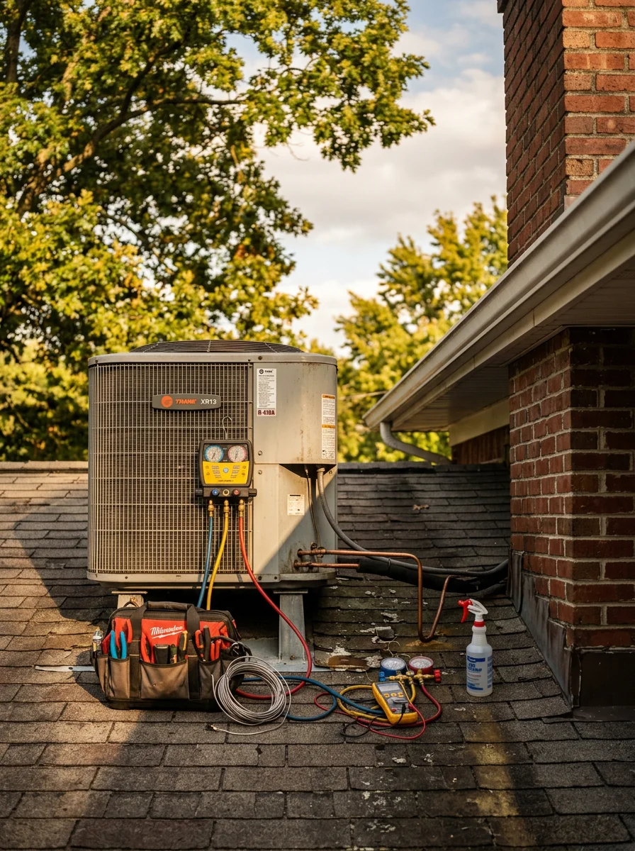 Skilled craftwork being performed on an Avon home, demonstrating quality and professional attention to detail.